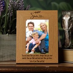 Son Photo Frame Personalised Gift Portrait With Leaf Design