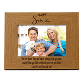 Son Photo Frame Personalised Gift Landscape With Leaf Design