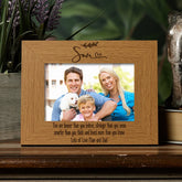 Son Photo Frame Personalised Gift Landscape With Leaf Design