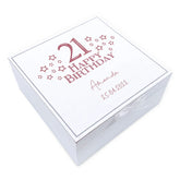 ukgiftstoreonline Personalised Any Age Birthday Vintage Wooden Box Keepsake Gift Stars