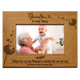 Grandma Remembrance Photo Frame Personalised Landscape With Dandelions