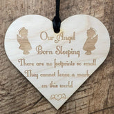 In Loving Memory Baby Girl Born Sleeping Heart Wooden Plaque Gift - ukgiftstoreonline