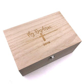 Large Wooden Baptism Keepsake Memories Box Gift - ukgiftstoreonline