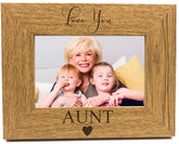 Love You Aunt Engraved Wooden finish Photo Frame - ukgiftstoreonline