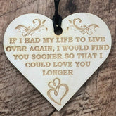 Love You Longer Anniversary Heart Wooden Plaque Gift - ukgiftstoreonline