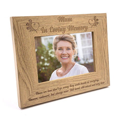 Mum Memorial Remembrance Engraved Wooden Photo Frame 4x6, 5x7, 8x10 Inches Mum Photo Frame ukgiftstoreonline 4 x 6 Inch