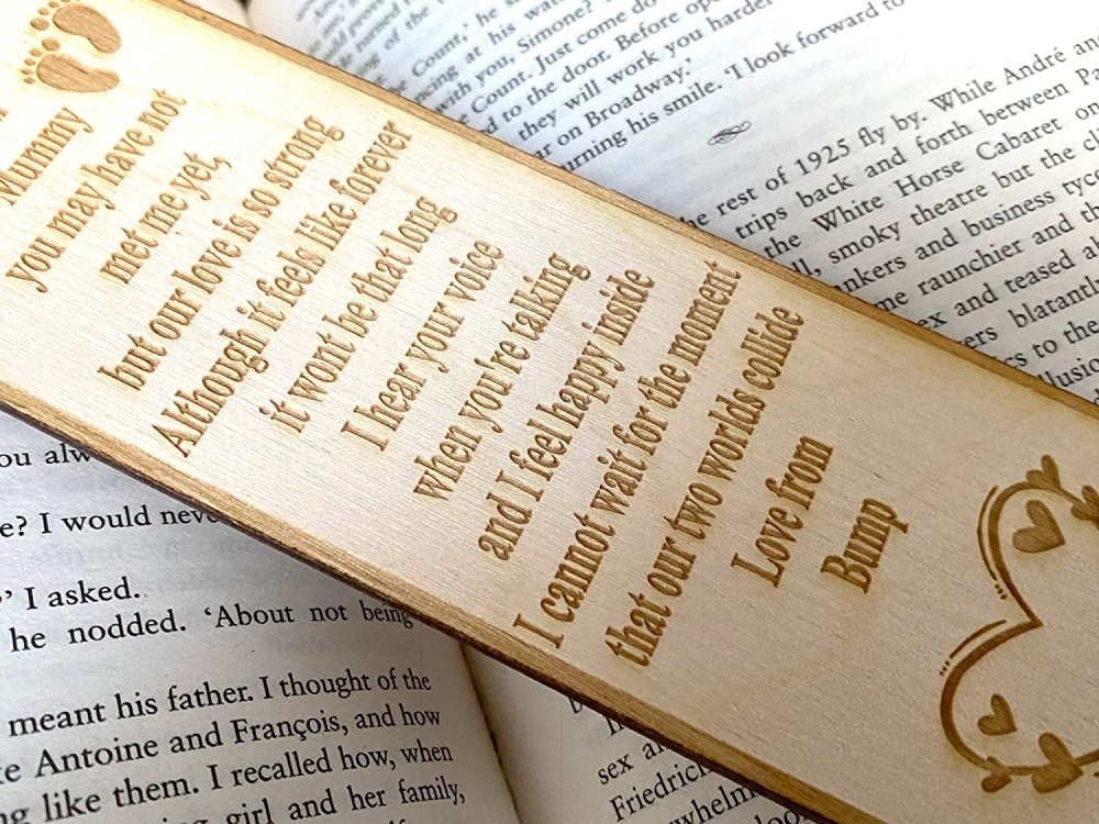 Mummy to Be Baby Shower Wooden Bookmark Gift Boy or Girl Personalised Bookmark ukgiftstoreonline