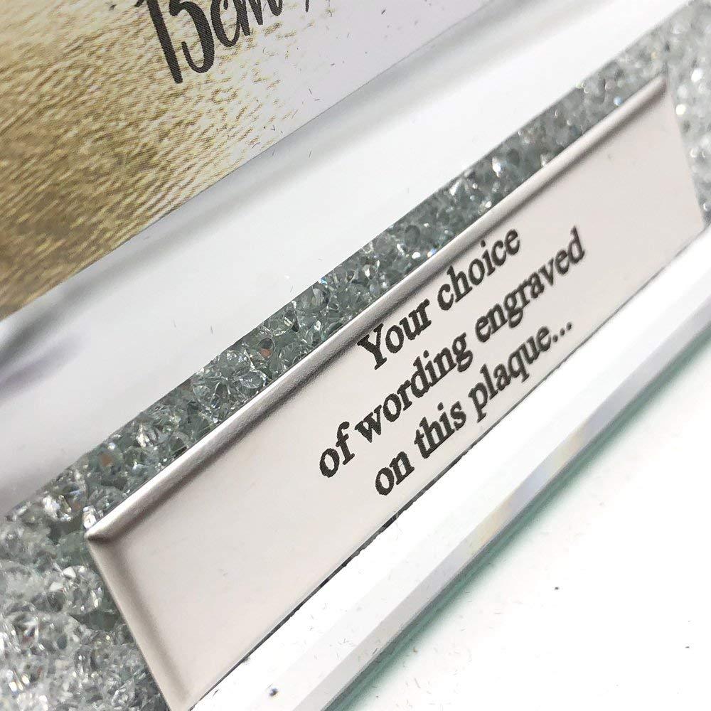 Personalised 25th Silver Wedding Anniversary Crystal Border Photo Frame Anniversary Photo Frame ukgiftstoreonline