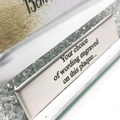 Personalised 25th Silver Wedding Anniversary Crystal Border Photo Frame Anniversary Photo Frame ukgiftstoreonline