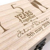 Personalised 5th Anniversary Champagne or Wine Bottle Holder Gift - ukgiftstoreonline