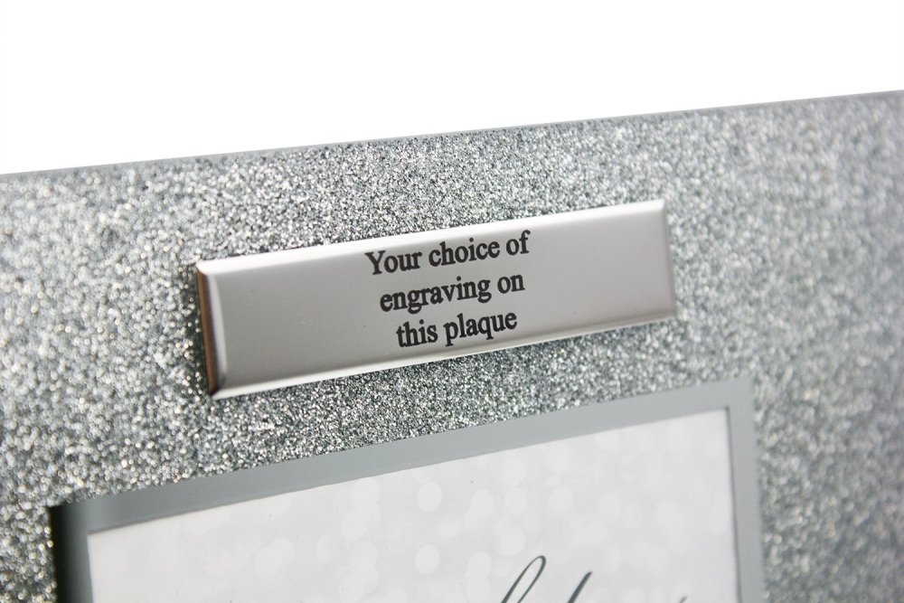 Personalised 60th Birthday Photo Frame Silver Glitter Gift Birthday Photo Frame ukgiftstoreonline