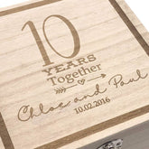Personalised Any Anniversary Engraved Wooden Keepsake Box Gift 5th, 10th, 25th, 30th, 40th, 50th, 60th - ukgiftstoreonline