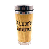 Personalised Any Name Reusable Sustainable Bamboo Travel Mug - ukgiftstoreonline