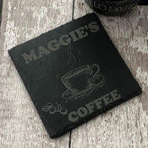 Personalised Any Name Stone Slate Coffee Coaster Gift Personalised Slate Marker ukgiftstoreonline