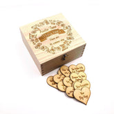 Personalised Auntie Gift 10 Reasons why I Love You Wooden Box and Hearts - ukgiftstoreonline