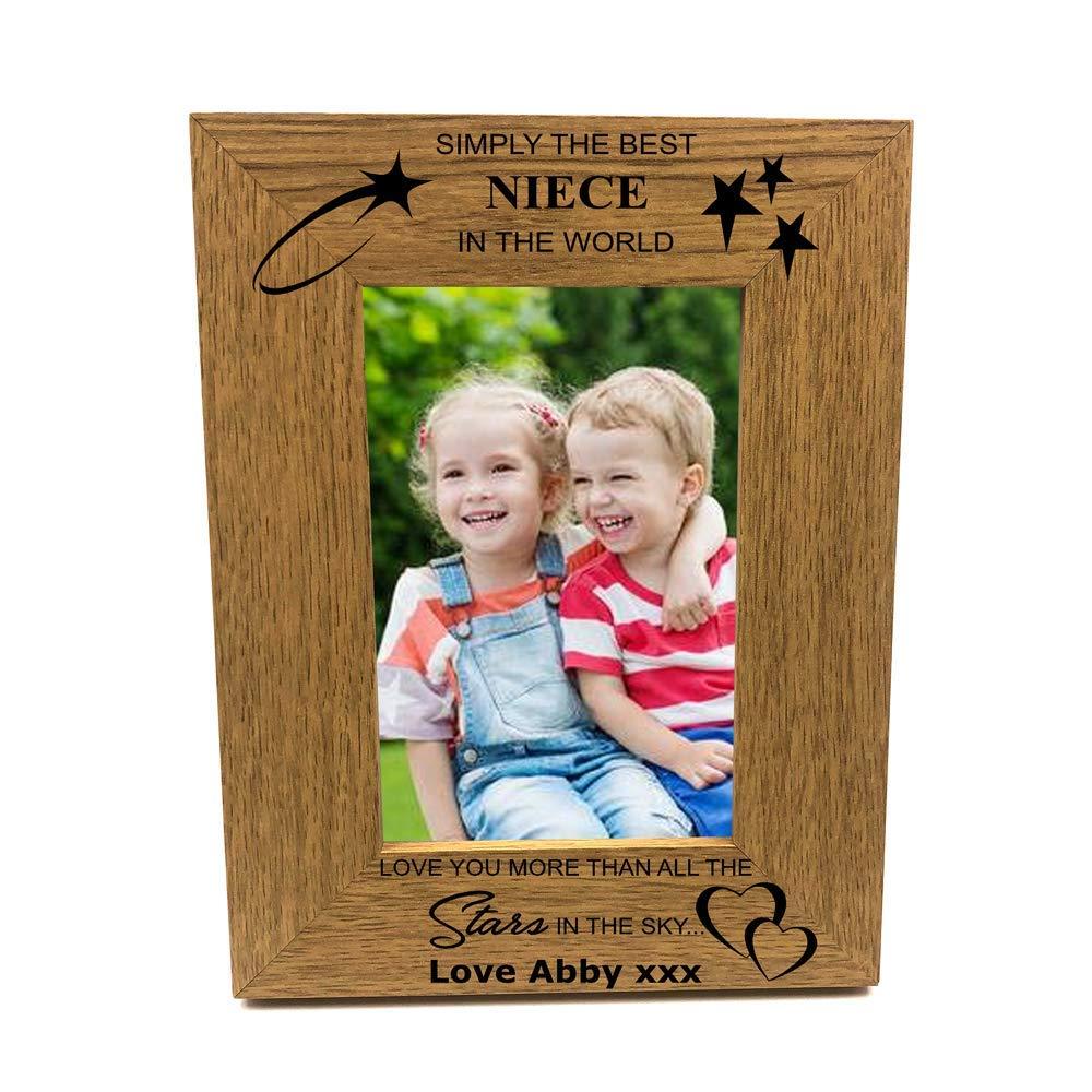 Personalised Best Niece Portrait Wooden Photo Frame Gift - ukgiftstoreonline