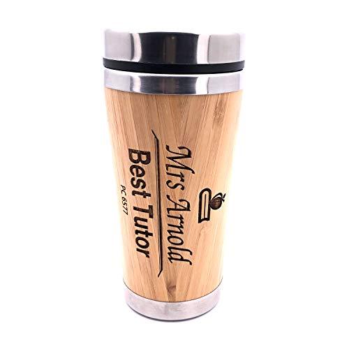 Personalised Best Tutor Bamboo Travel Mug Personalised Mugs ukgiftstoreonline