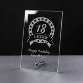 Personalised BIRTHDAY Gift 18th/21st/30th/40th/50th/60th/70th Glass Plaque - ukgiftstoreonline