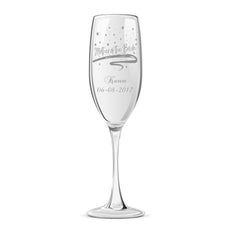 Personalised Champagne Glass Wedding Favour Gift Bridesmaid Maid Honour Star Design - ukgiftstoreonline