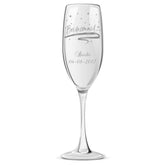 Personalised Champagne Glass Wedding Favour Gift Bridesmaid Maid Honour Star Design - ukgiftstoreonline