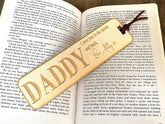 Personalised Daddy Gift Wooden Bookmark with Sentiment - ukgiftstoreonline