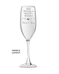 Personalised Engraved Champagne Prosecco Glass Flute Bridesmaid Gift GIPF0007BR1 - ukgiftstoreonline
