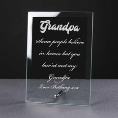 Personalised Engraved Glass Plaque Grandpa Gift - ukgiftstoreonline