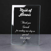 Personalised Engraved Glass Plaque Maid Of Honour Gift - ukgiftstoreonline