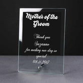 Personalised Engraved Glass Plaque Mother Of The Groom Gift - ukgiftstoreonline