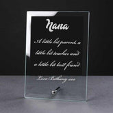 Personalised Engraved Glass Plaque Nana Gift - ukgiftstoreonline