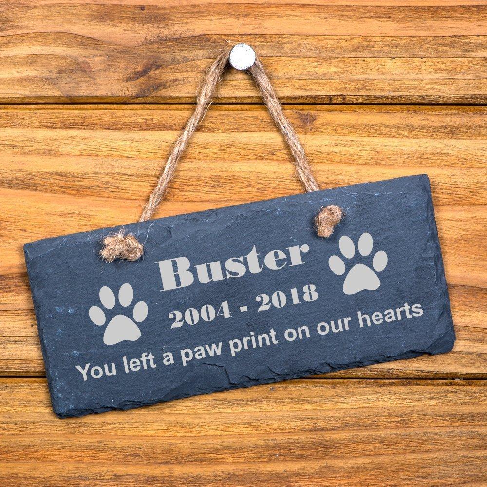 Personalised-Engraved-Slate-Stone-Heart-Pet-Memorial-Grave-Marker-Plaque - ukgiftstoreonline