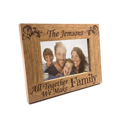 Personalised Family Wooden Photo Frame Gift - ukgiftstoreonline