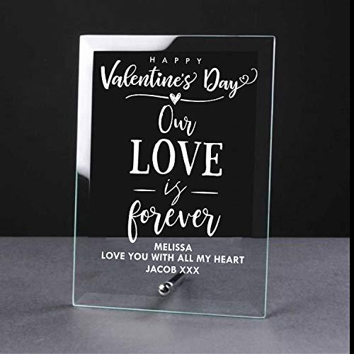 Personalised Glass Plaque Our Love Is Forever - ukgiftstoreonline