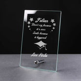 Personalised Graduation Keepsake Glass Plaque Gift - ukgiftstoreonline