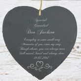 Personalised Grandad Memorial Remembrance Slate Plaque Heart Symbol - ukgiftstoreonline