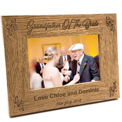 Personalised Grandfather Of The Bride Photo Frame Wedding Gift - ukgiftstoreonline