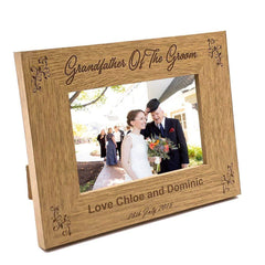 Personalised Grandfather Of The Groom Photo Frame Wedding Gift - ukgiftstoreonline