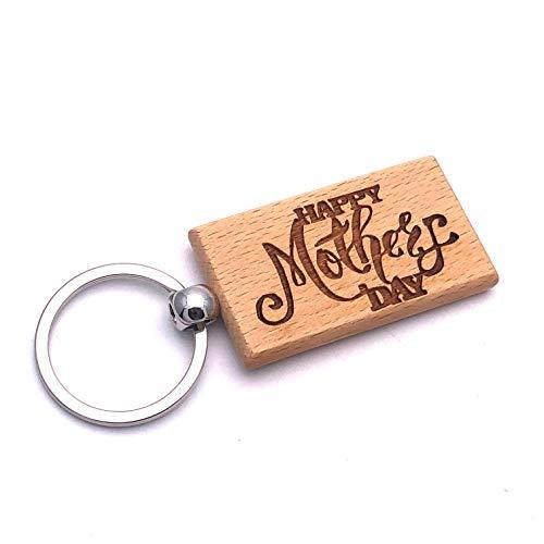 Personalised Happy Mothers Day Engraved Wooden Keyring Gift - ukgiftstoreonline