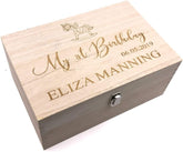 Personalised Large Girl's First Birthday Gift Keepsake Box Engraved - ukgiftstoreonline