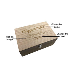 Personalised Large Wedding wooden Memories Keepsake Box - ukgiftstoreonline