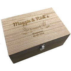 Personalised Large Wedding wooden Memories Keepsake Box - ukgiftstoreonline