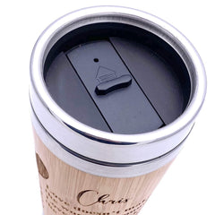 Personalised Love Themed Bamboo Insulated Travel Mug Gift - ukgiftstoreonline