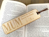 Personalised Mum Gift Wooden Bookmark with Sentiment - ukgiftstoreonline