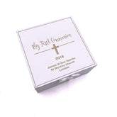 Personalised My Communion White Wooden Keepsake Box Gift - ukgiftstoreonline