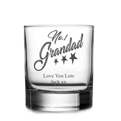 Personalised Number One Grandad Whisky Glass - ukgiftstoreonline