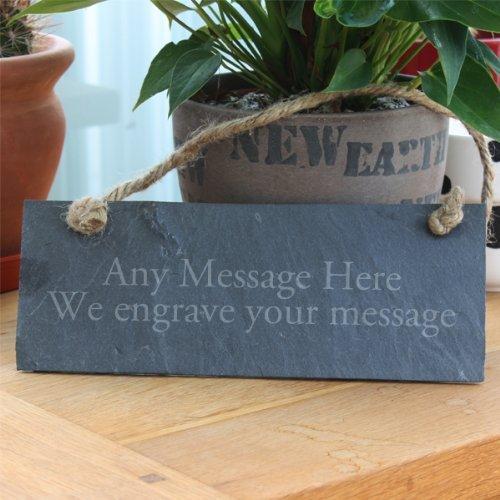 Personalised Slate Plaque – Custom Message Sign With Natural Rustic Decor Personalised Plaque Sign ukgiftstoreonline