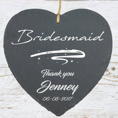 Personalised Slates Wedding Favour Gift Bridesmaid Best Man etc - ukgiftstoreonline