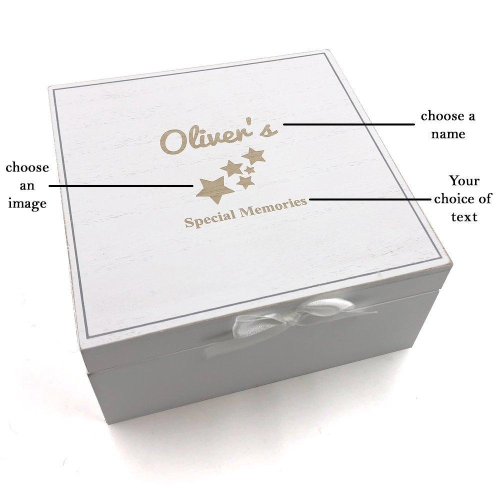 Personalised Vintage Style Baby wooden Memories Keepsake Box Keepsake Memory Box Baby Keepsakes