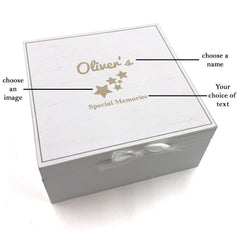 Personalised Vintage Style Baby wooden Memories Keepsake Box Keepsake Memory Box Baby Keepsakes