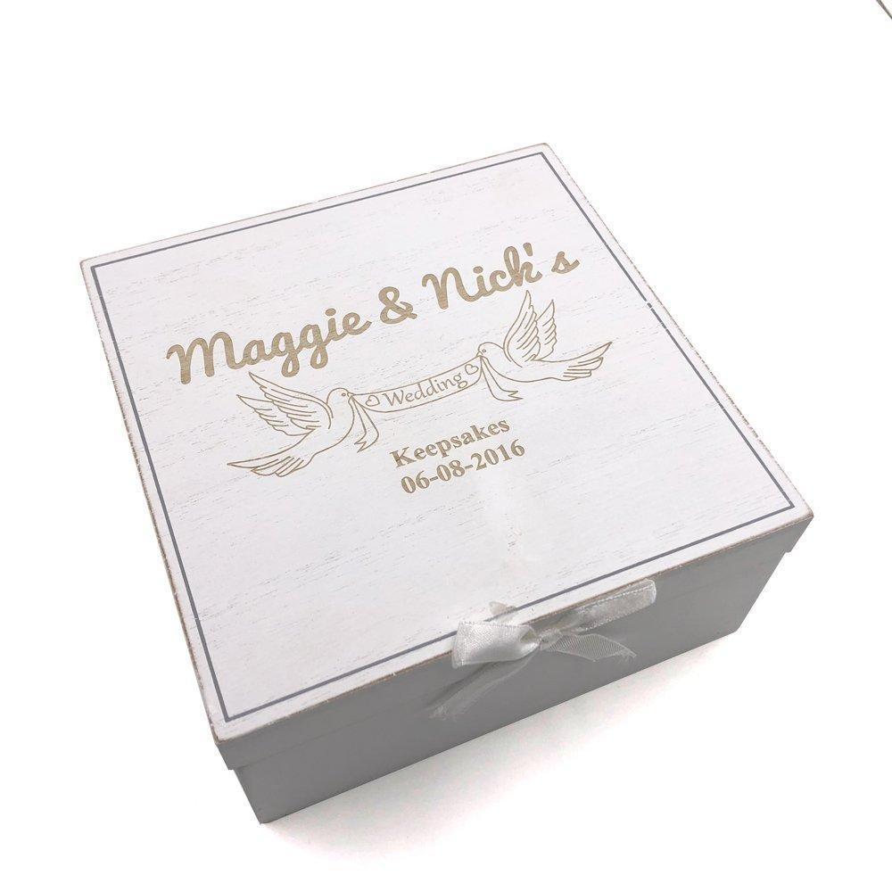 Personalised Vintage Style Wedding wooden Memories Keepsake Box Keepsake Memory Box Wedding Keepsakes
